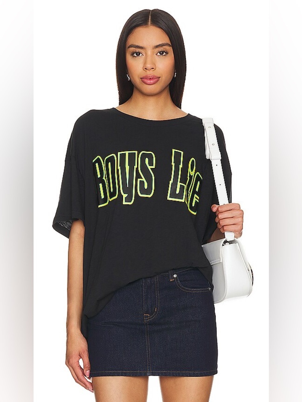 Boys Lie Spunk Boyfriend Tee Black One Size 100% Cotton
